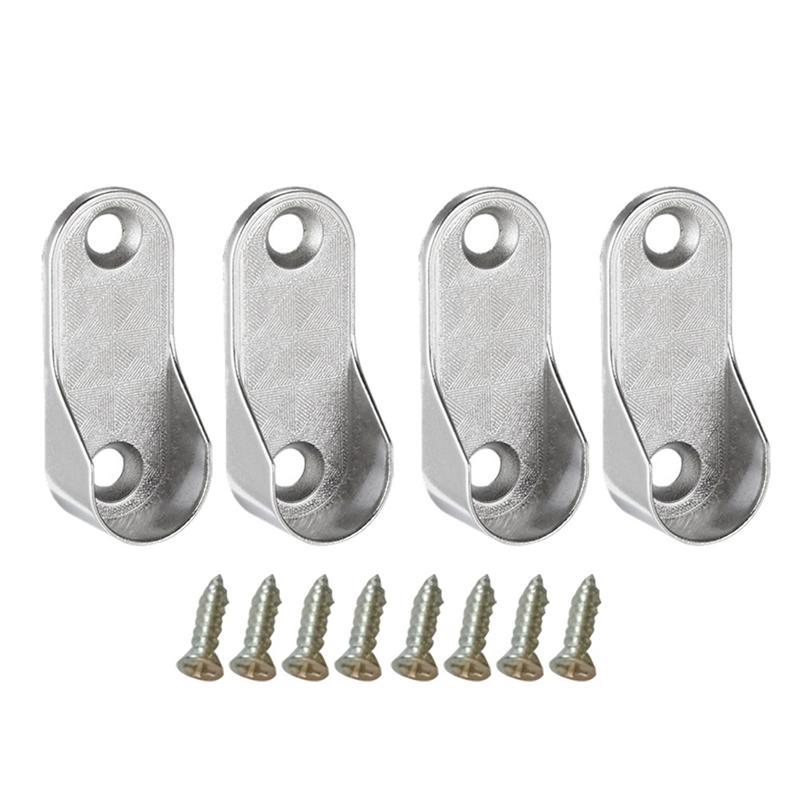 Ovale Kleiderstangen-Endhalter Möbelzubehör Kleiderschrankrohr-Haltebügel Kleiderstangenhalter Kleiderrohr-Halter