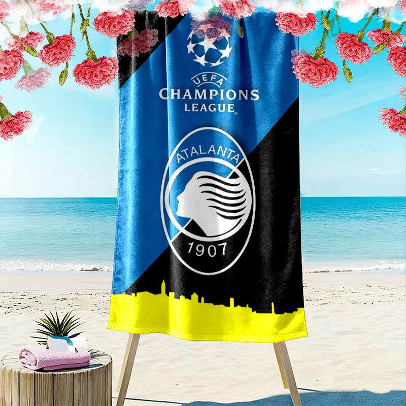 Atalanta True Supporter Print Beach Towel, Large Soft Quick Dry Towel for Beach Camping Swimming