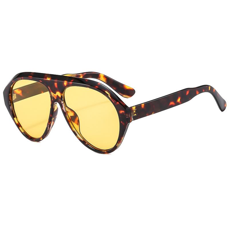 Simple Sunglasses, Large Frame Light Board Versatile Toad Glasses, Multi-Color Classic Pilot Glasses