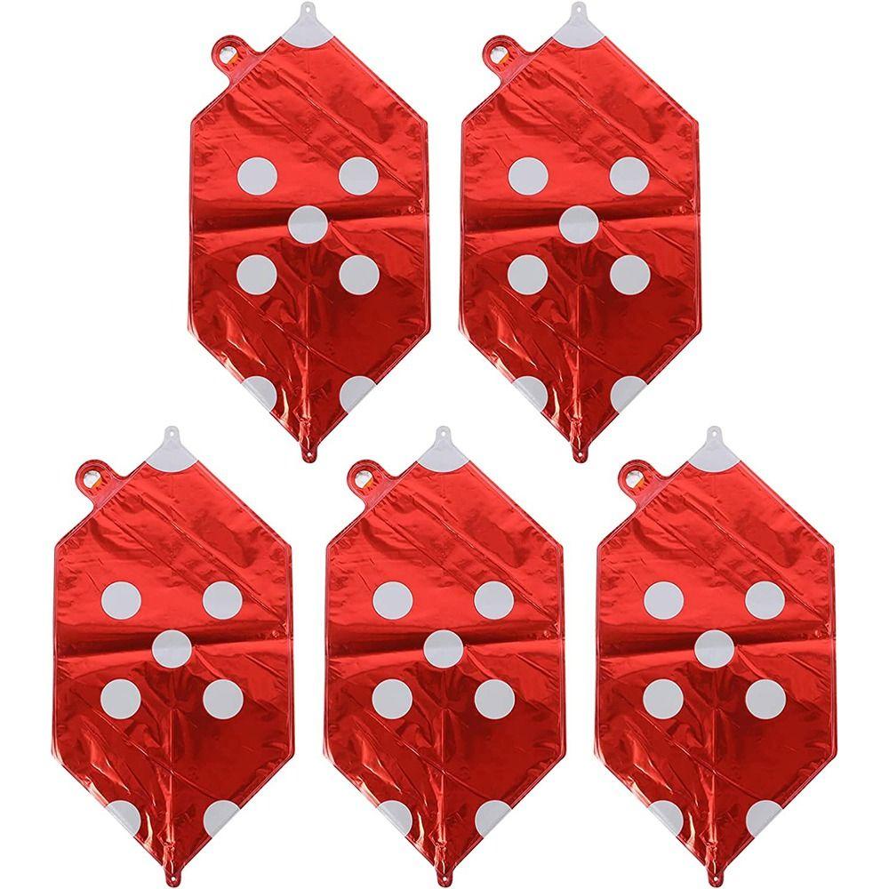 5PCS Thickened 12inch Dice Balloon Inflatable 18cm Cube Foil Balloons Poker Theme Party