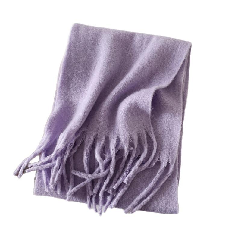 Mohair scarf vacuum packaging women's autumn and winter solid color warm scarf