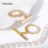 14K Gold Plated  Brass OT Clasps For DIY Jewelry Making, Big Size Toggle Clasps For Necklace Making Supplies Jewelry Findings