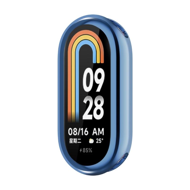 Soft TPU Screen Protector Housing Compatible for Mi-Band 8 Scratched Resistant Protective Cover Bumper-Shell Shockproof