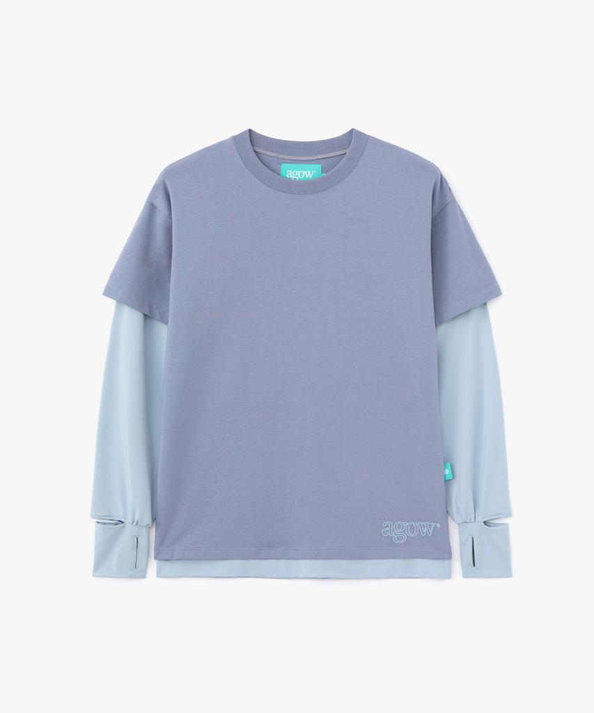 AGOW Glide Fit Long Sleeve T-Shirt Sky Blue