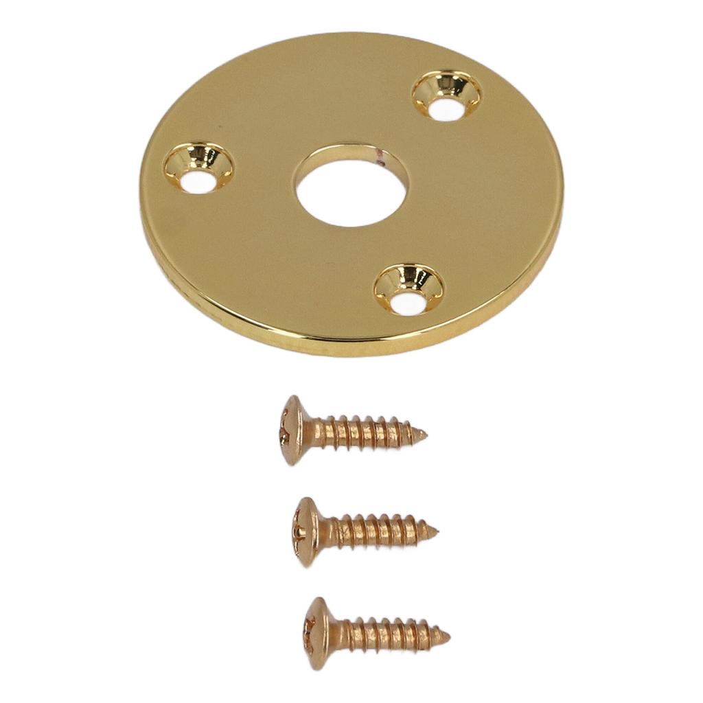 Gitarruttag Splats Rund Metall In/Ut-Kåpa Ersättningshårdvara för Bas med Montering