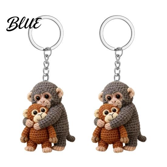 Multifunktionaler Schlüsselanhänger 1/2 Stück Anhänger 3D Affe umarmt Schlüsselanhänger Rucksack Schreibtischdekoration Tragbare Tasche Anhänger Zubehör