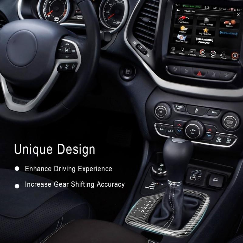 Car Replacement Shifting Lever Bezels Assembly With Integrated Wiring Harness Carbon Fiber Trim 5YD27XSAAA 5YD27LS5AA