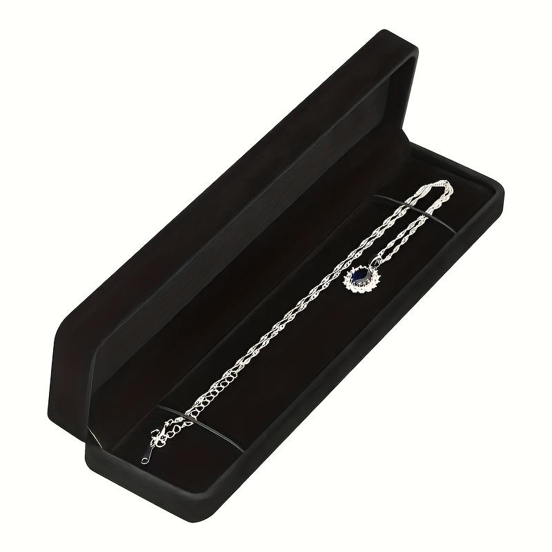 1pc Velvet Jewelry Box For Necklaces Bracelets Watch Storage And Display, Engagement, Wedding, Proposal, Gift Package Case