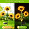 3 Head LED Solar Sunflower Waterproof LED Lights For Home Garden Patio Lawn Backyard Pathway Decoration