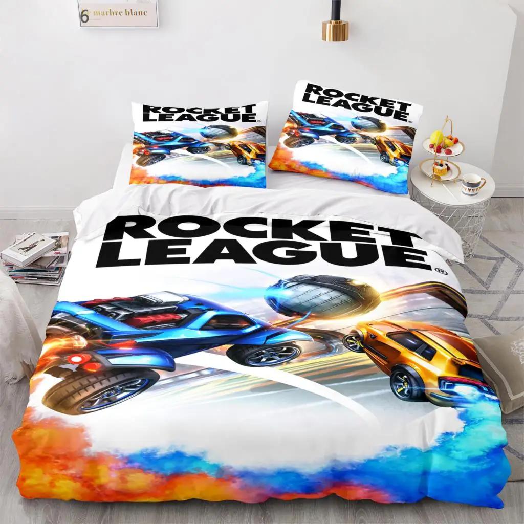 Rocket League Bedding Set Bedspread Single Twin Full Queen King Size Car Rocket League Bed Set Children's Bedroom Duvetcover