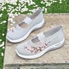 Fashion Women Fashion Leisure Flat Shoes Spring Autumn Flat Square Toe Knitting Elastic Soft Sole Comfortable Slip-on Shoes Plus Size 43