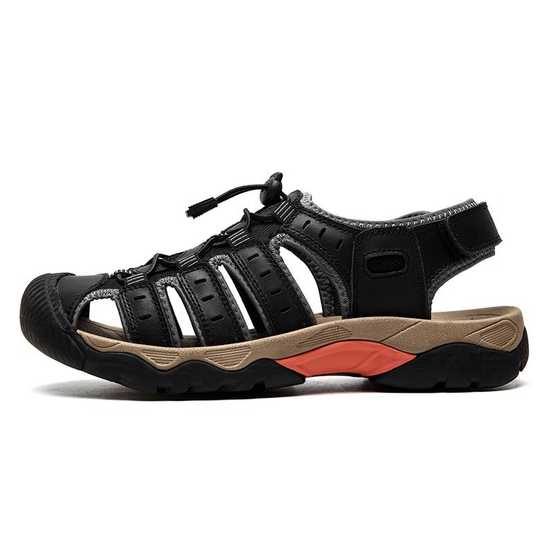 Big Size 38-47 Men Genuine Leather Sandals Summer Classic Men Shoes Cool Beach Soft Sandals Men Luxury Comfortable Casual Shoes