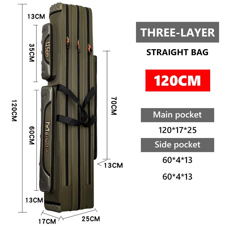 Fishing Gear Bag Green Waterproof and Wear-resistant Multifunctional Shoulder Bag Dual Shoulder Carry System