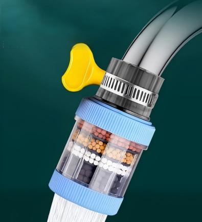 360° Swivel Faucet Extender with Filter, Anti-Splash Tap Aerator, Universal Water Purifier for Kitchen Sink