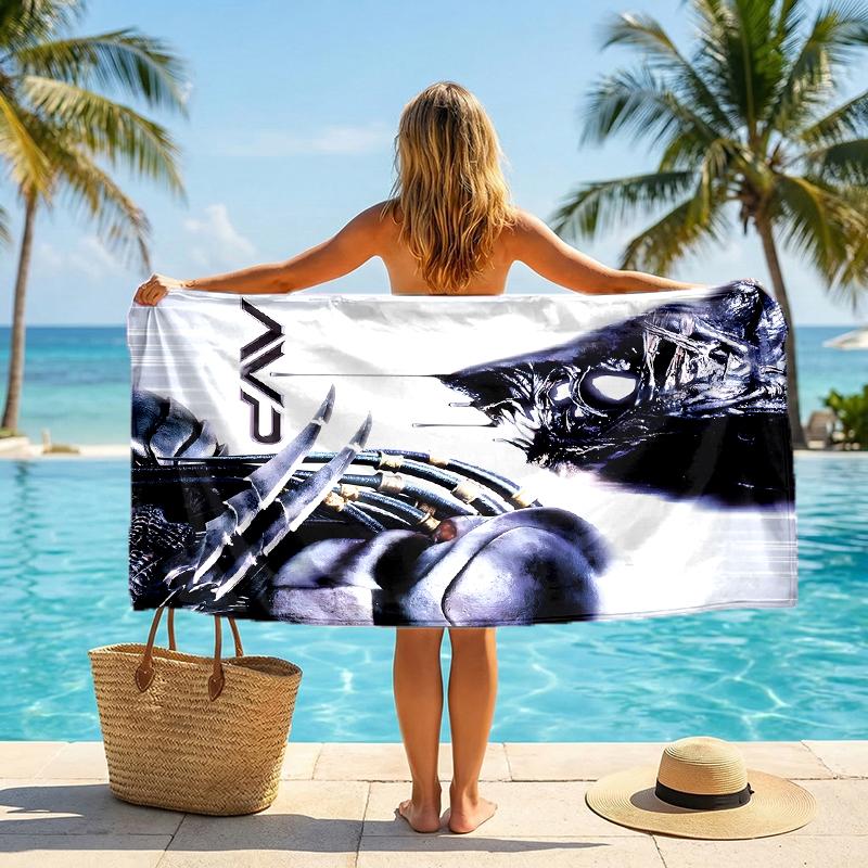 Alien Fashion Beach Towel: Ideal for Summer Adventures Soft, Absorbent and Quick Drying Suitable for Swimming and Bathing