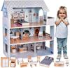 Jokomisiada Dollhouse Lovely House with Furniture Stylish Wooden Villa Za5368