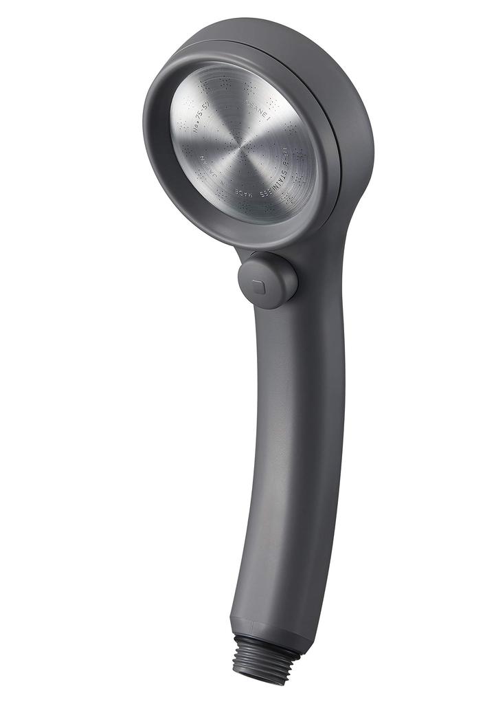 SANEI Company Sanei Faucet Shower Head Rainy Hand Stop Water Saving Rate Ultra Fine Water Flow Increased Momentum Stainless Steel Shower Plate Gray