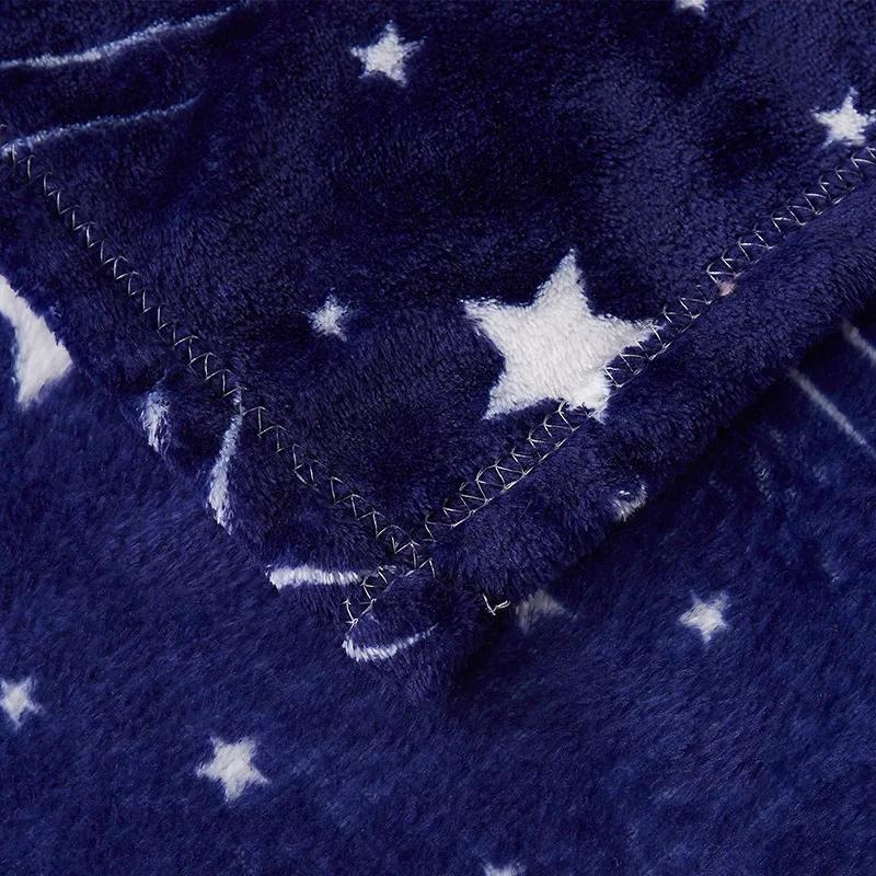 Stars Starry Sky Blanket Bedspread Warm Soft Flannel Print Throw Blankets Suitable for Sofa/Bed/Car Portable Blanket All Season