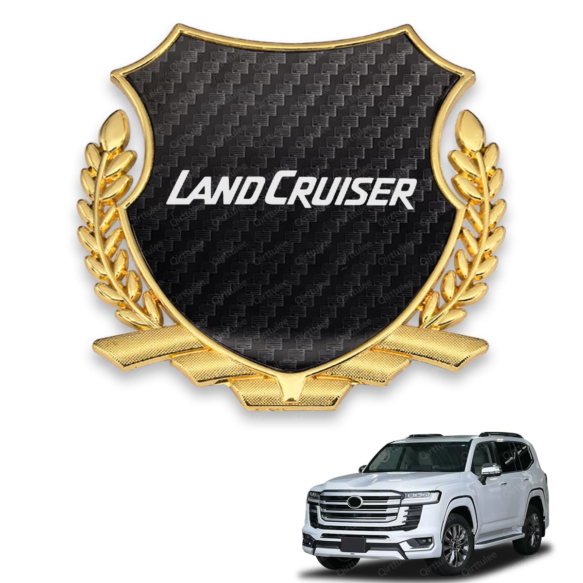 

Land Cruiser 250 Series Car Metal Land Cruiser 250 Series Car Sticker Car Logo Decorative Sticker Fiber Land Emblem, Emblem, Decal, (Carbon Pattern,