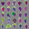 50 Grape Doodle Personalized Cartoon Fruit Children's DIY Mobile Case Water Cup Luggage Sticker Waterproof