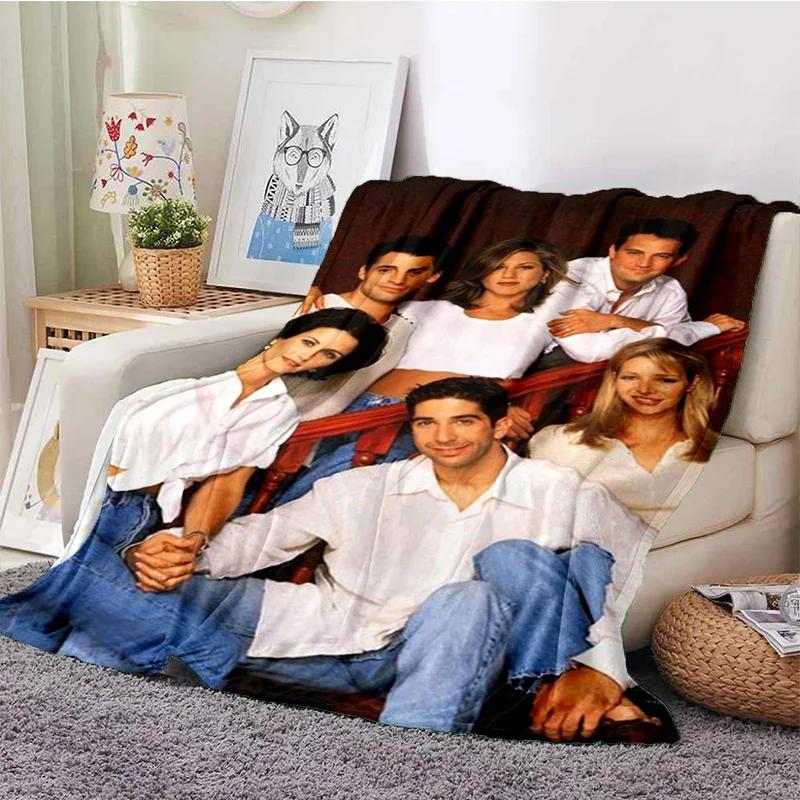 Cozy F-Friends Comedy Movie Characters Flannel Blanket for Beds Room Decoration Picnic - Customizable Gift Blanket