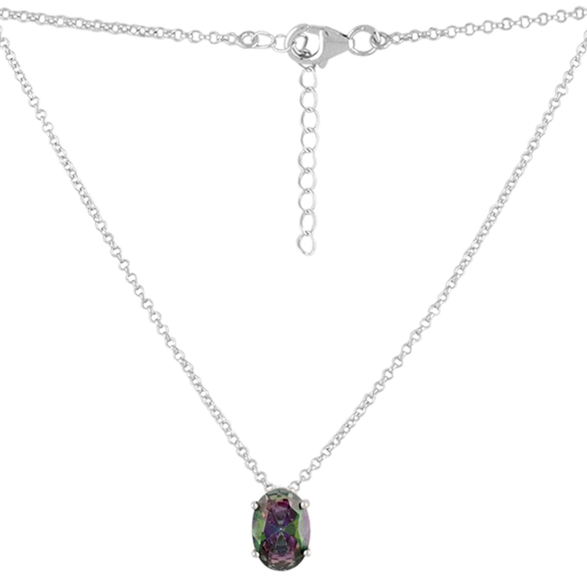 

Срібне кольє з топазом 9.78ct. (2126409) 50-53cm різнокольорові кольору