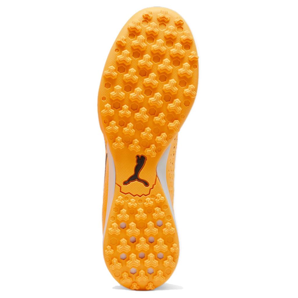 Puma King Round Toe Comfortable Versatile TF (Rubber Studs) Artificial Turf Super Fiber Soccer Shoes Unisex Soccer Shoes Yellow 107260-05