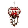 Sunlight Catching Home Decor Heart-Shaped Couple Wind Chime, Honeybee Gnome & Red Bird Outdoor Hanging Decor, Decorative Doorbell