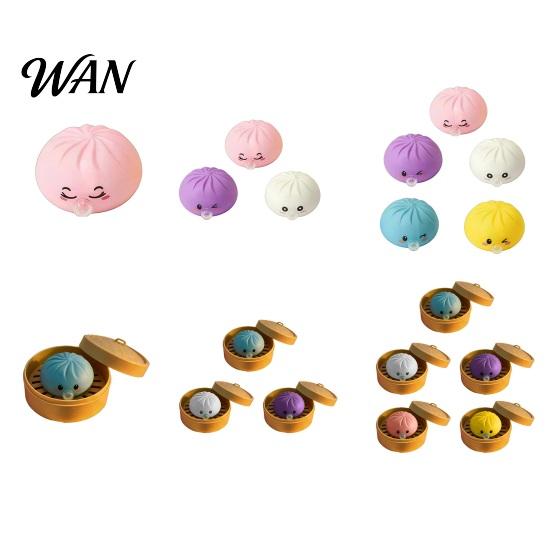 Relaxation Hand Toy 1/3/5Pcs Bubble Blowing Cartoon Dumpling Stress Relief Steamed Bun Squeeze Fidget Soft Stretchy Dough Ball Reliever