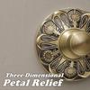 Antique Brass Bathroom Soap Holder, Self Draining Bar Soap Dish Wall Mounted, Oval, Vintage Gold Decorative Bathroom Accessories, Brass Petal-Relief
