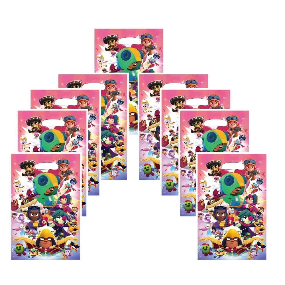 Brawl Stars Game Themed Birthday Party Tableware Paper Cups Plates Napkins Tablecloth Banner Birthday Gift Party Supplies