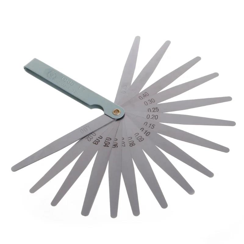 Feeler Gauge 17 Blades Metric Gap Filler 0.02-1.00mm Gage Measurment Tool For Engine Valve Adjustment Engine Valve Parts 7