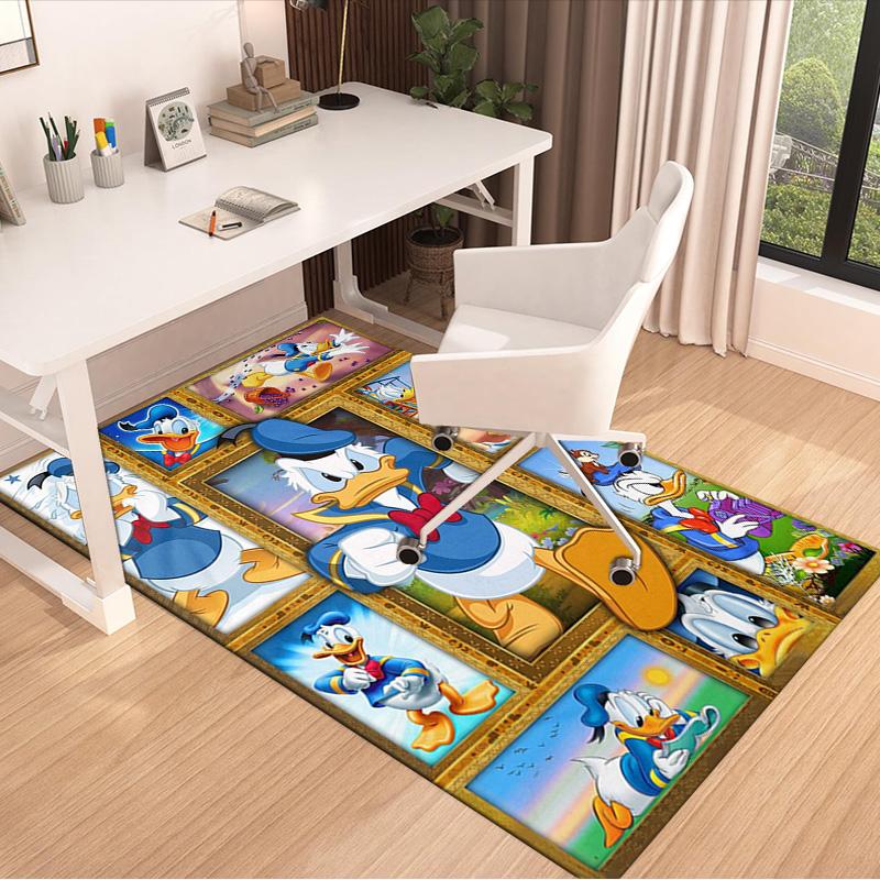 Donald Duck Adventures Carpet For Playroom Bedroom Living Room Sofa Home Decorkids Game Area Rug Nonslip Floor Mat