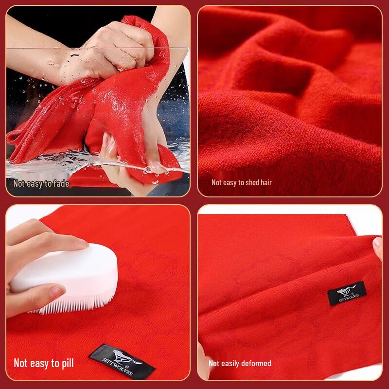 Septwolves Unisex Elegant Winter Red Scarf