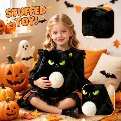 Halloween Plush Decoration with and Green Eyes