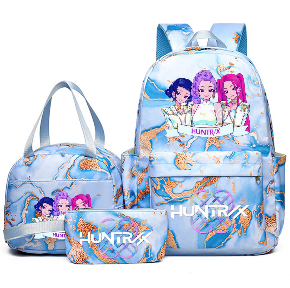 3-teiliges/Set Anime niedlich K-pop Bedruckter Rucksack mit Handtasche Federmäppchen für Teenager Schüler Mädchen Jungen Schultasche Schultasche Damen Große Kapazität Reisetasche
