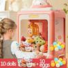 Automatic Doll Machine Plaything For Kids Small Cute Animation Coin Operated Play Game Claw Crane Machines With Light Music Kids Toys