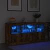 Vidaxl Cabinet With LED Lighting, Smoked Oak, 142.5X37X67 Cm