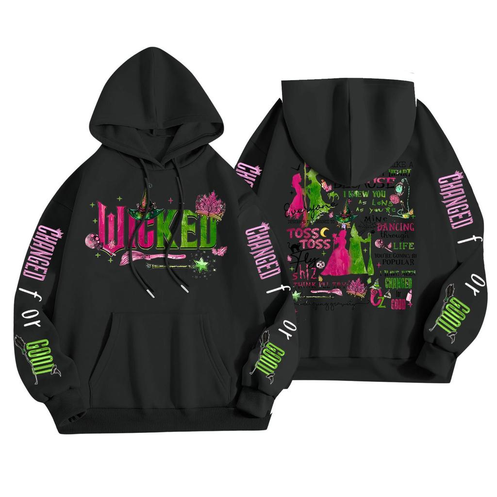 Women's Fashionable Casual Hooded Long Sleeved Printed Sweatshirt