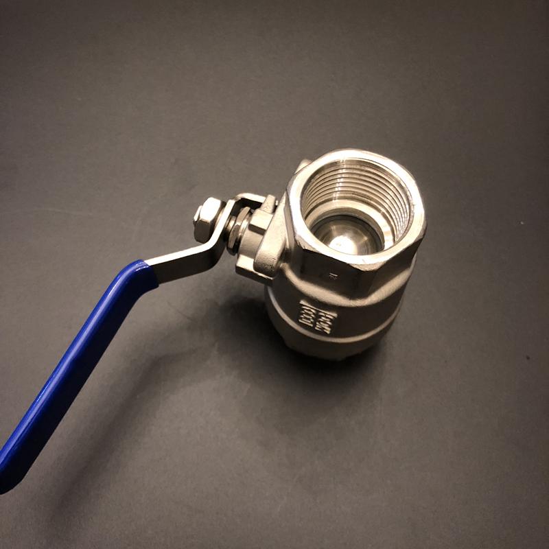 Heavy-Duty 201/304 Stainless Steel Ball Valve, Two-Piece, WOG100, Large Bore, Sizes DN15, DN20, DN25, 2 Inch.