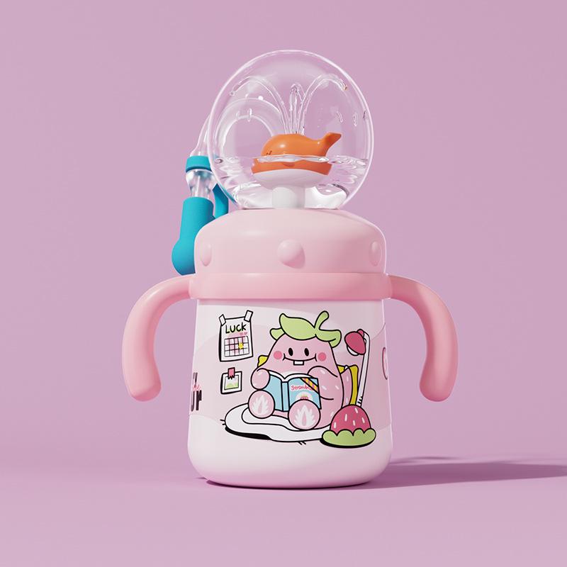330ml Stainless Steel Cartoon Pet Cup - Cute & Fun Children s Drinking Cup 330ml