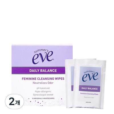 Daily Balance Feminine Cleansing Wipes Cleanser 16p, 56g, 2 Units