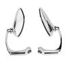 2pcs Motorcycle Rearview Mirrors Set Oval Sliver 8mm 10mm Universal for Motocross Chrome Alloy