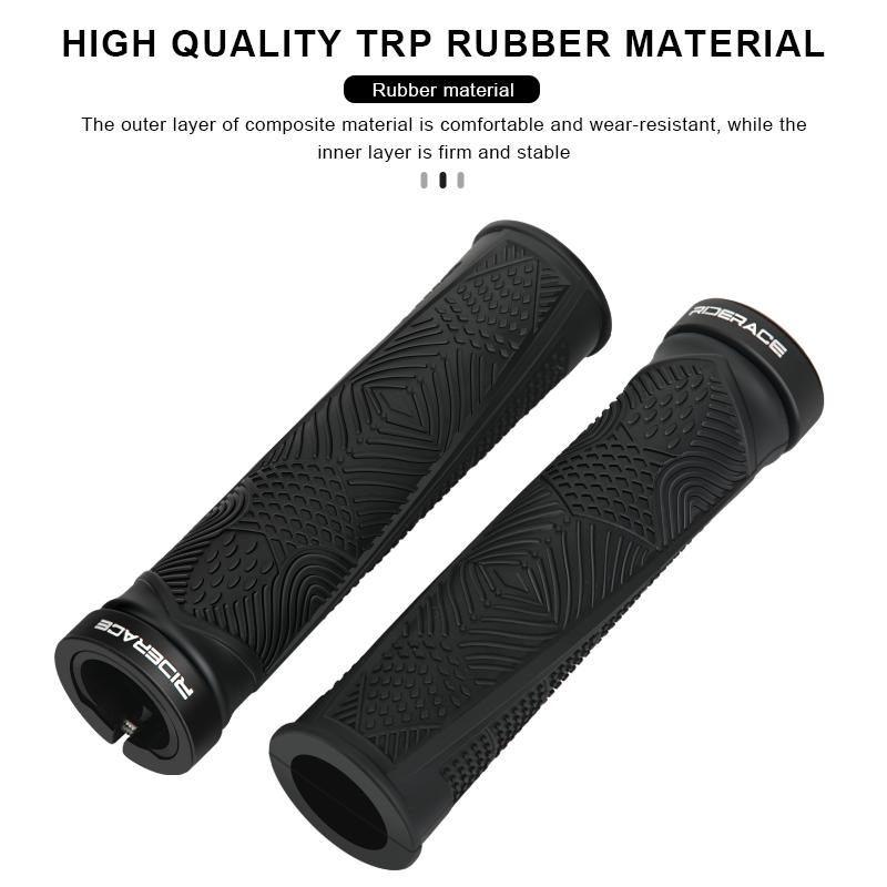 Bicycle Handlebar Grips Anti-Skid Shock-Absorbing Mountain Bike Handlebar Cover Ergonomic Comfortable Rubber Cycling Accessories