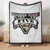 1pc Grand Theft Auto Soft Flannel Blanket with Designer Print A cozy blanket for all seasons, perfect for the couch, bed, office