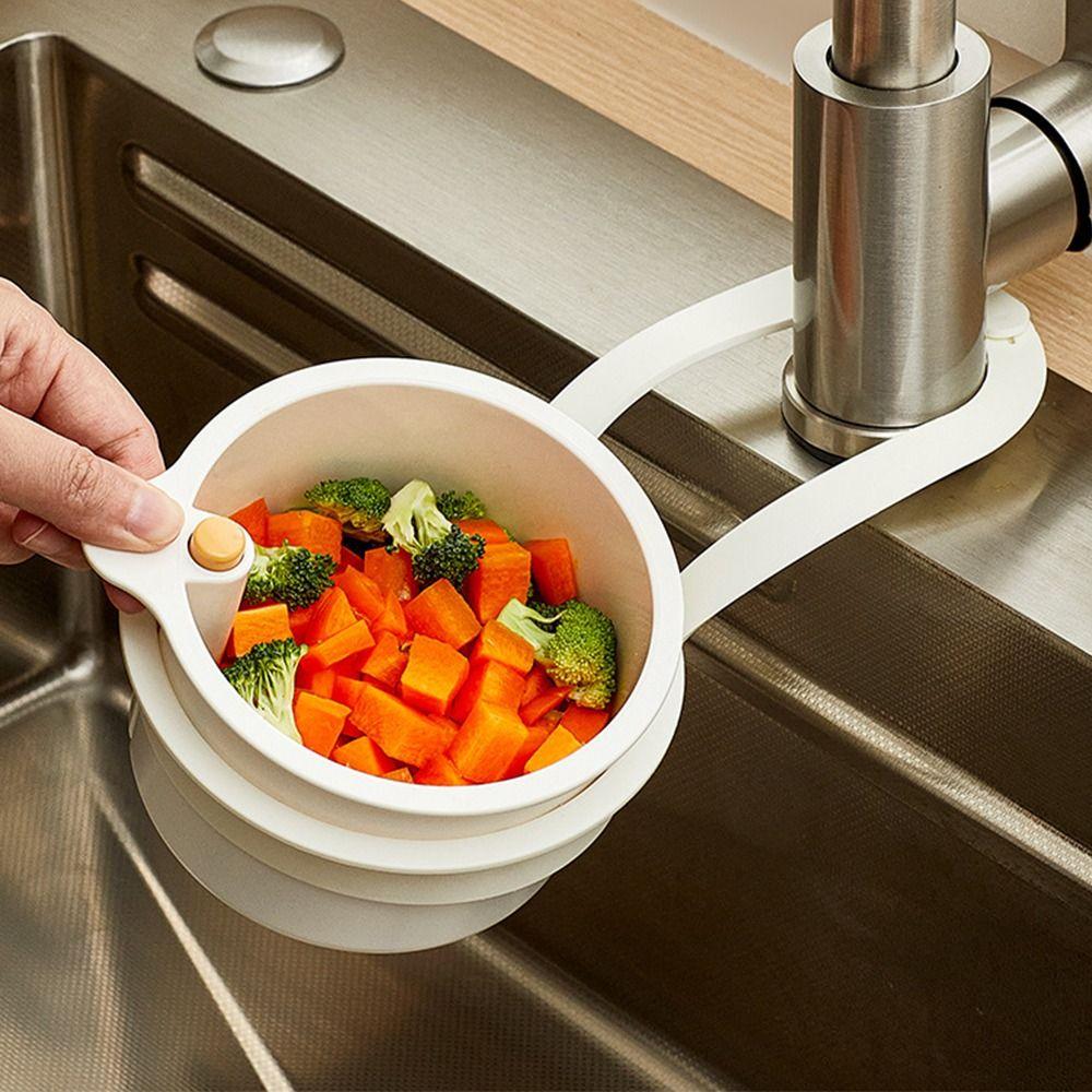 Gifts Push-type Kitchen Sink Filter Basket Anti-leakage Separate Filter Basket Versatile Drain Bowl