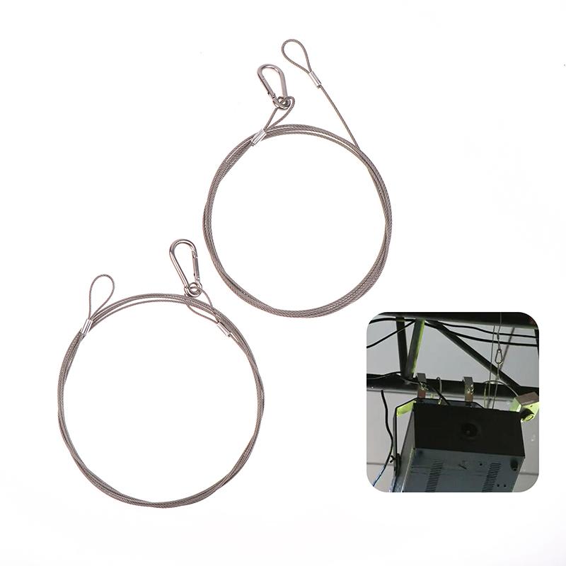 4Pcs/Lot Flexible Thin Black 1.5/2/3Mm Cable Safety Steel Lock Wire Safe Rope Locks Led Par Light Duty Quick Release Pin