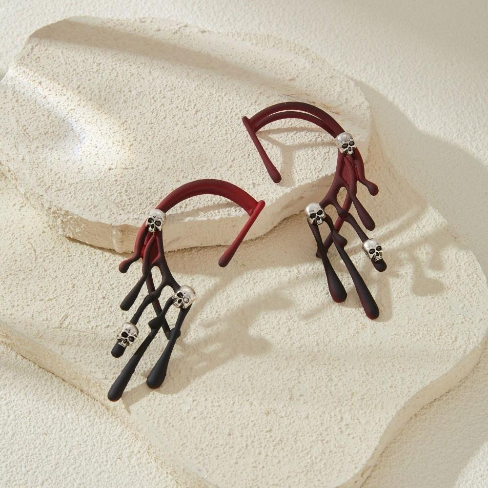 Gothic Exaggeration Lava Earrings Irregular Water Drop Ear Clip Single Ear Cuff Ear Jewelry
