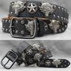 Original Skull Rivet Belt Punk Men'S Belt Women'S Snake Pattern Decorative Belt