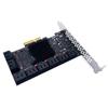 PCIE  Card PCIe 6 Ports  3.0 6G SSD Adapter Card Computer Accessories Support 16  3.0 Devices